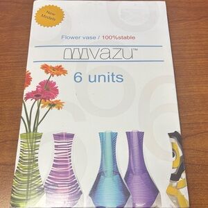 New VAZU Expandable Flower Vases 6 Vases - Colorful Reusable